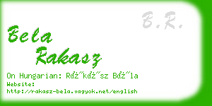 bela rakasz business card